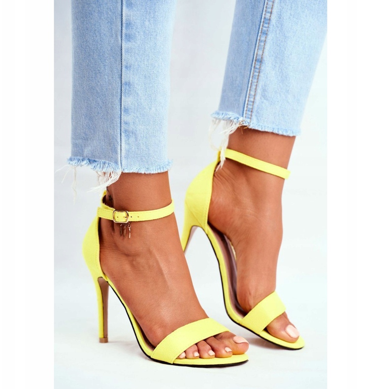 PS1 Sandalias de mujer con tacón alto ante ecológico Amarillo Liberty 1 PS1 Sandalias de mujer con tacón alto ante ecológico Amarillo Liberty 1