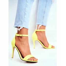 PS1 Sandalias de mujer con tacón alto ante ecológico Amarillo Liberty 3 PS1 Sandalias de mujer con tacón alto ante ecológico Amarillo Liberty 3