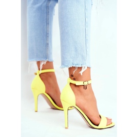 PS1 Sandalias de mujer con tacón alto ante ecológico Amarillo Liberty 4 PS1 Sandalias de mujer con tacón alto ante ecológico Amarillo Liberty 4