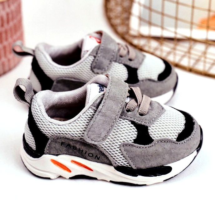 Apawwa Zapatillas Deportivas Infantiles con Velcro, Gris 3