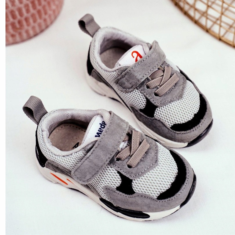 Apawwa Zapatillas Deportivas Infantiles con Velcro, Gris 2