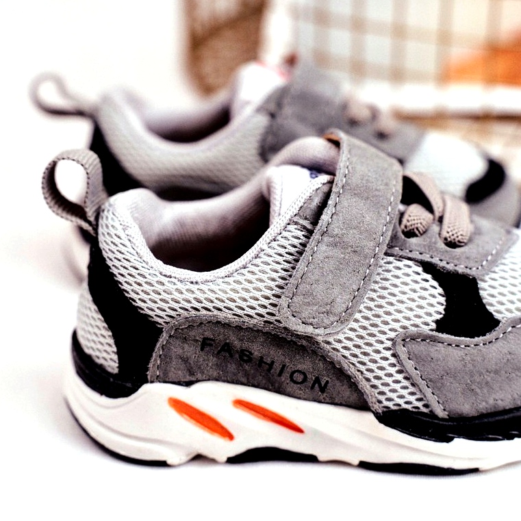 Apawwa Zapatillas Deportivas Infantiles con Velcro, Gris 4