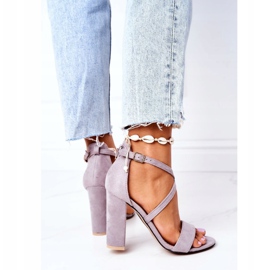 PS1 Sandalias de gamuza en una barra Grey Dance With Me gris 2 PS1 Sandalias de gamuza en una barra Grey Dance With Me gris 2