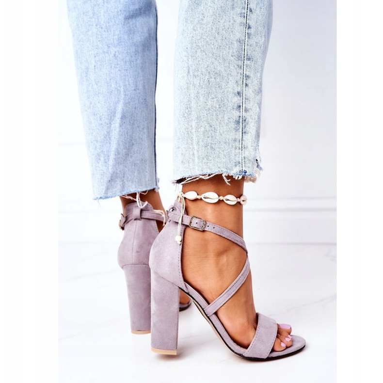 PS1 Sandalias de gamuza en una barra Grey Dance With Me gris 2 PS1 Sandalias de gamuza en una barra Grey Dance With Me gris 2