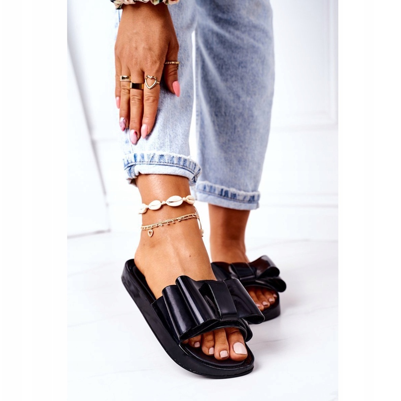 PS1 Pantuflas De Goma Con Lazo Negro April 1 PS1 Pantuflas De Goma Con Lazo Negro April 1