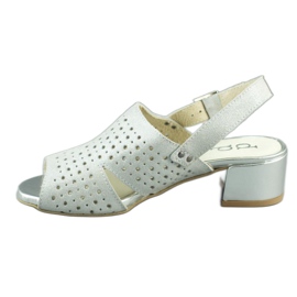 Dolce Pietro Sandalias mujer tacón 2084 plata 1