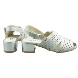 Dolce Pietro Sandalias mujer tacón 2084 plata 3