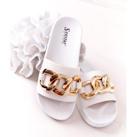 PS1 Chanclas de goma One Moment con cadena blanco 1