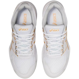 Zapatillas de voleibol Asics Upcourt 4 W 1072A055 103 oro blanco blanco 1