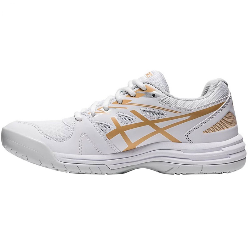 Zapatillas de voleibol Asics Upcourt 4 W 1072A055 103 oro blanco blanco 2