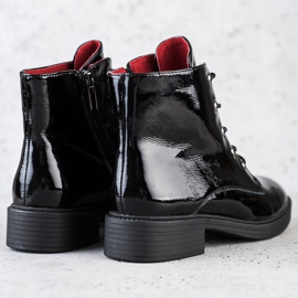 ARTIKER Botines de piel con cordones elegantes negro 2