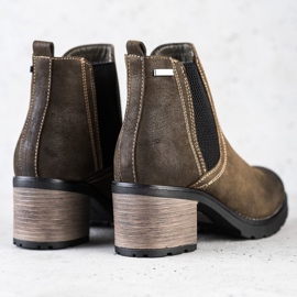 SHELOVET Botas elegantes con purpurina multicolor verde 2