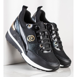 Evento Zapatillas de cuña de moda negro 1 Evento Zapatillas de cuña de moda negro 1