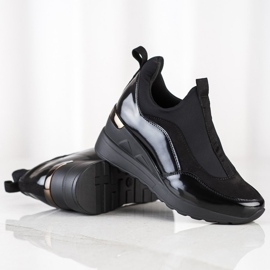 Evento Zapatillas de cuña sin cordones negro 2