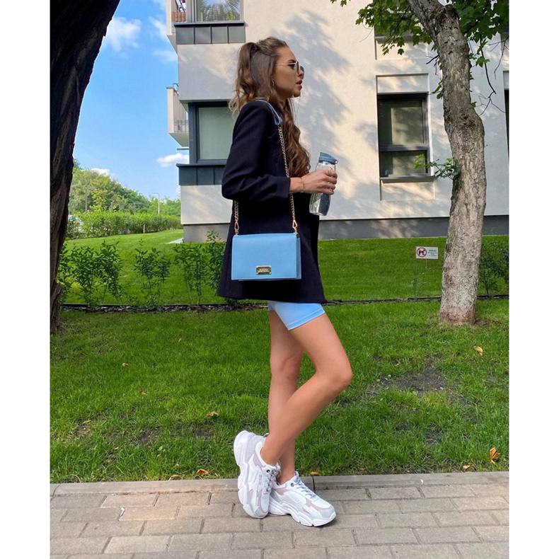 Zapatos Deportivos Mujer Memory Foam Big Star HH274255 Blanco-Violeta púrpura gris 1