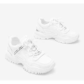 Zapatillas blancas con suela gruesa Zooey blanco 2