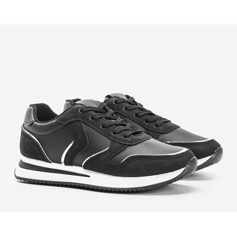 Zapatillas negras con detalles Delta metalizados negro 1