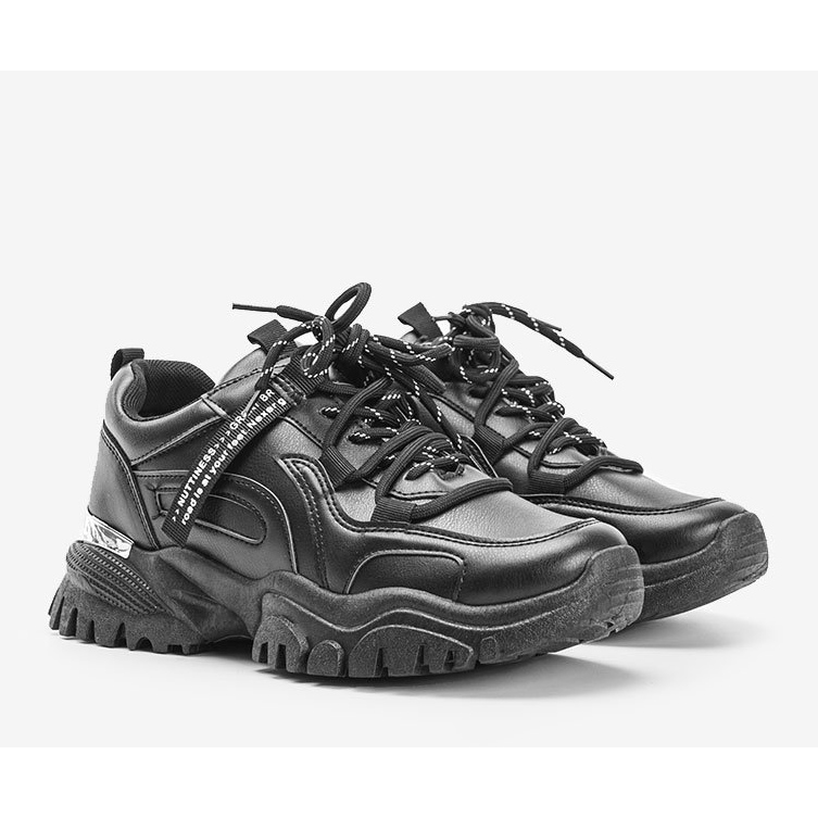 Zapatillas negras con suela gruesa Zooey negro 1 Zapatillas negras con suela gruesa Zooey negro 1