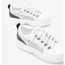 Zapatillas blancas sobre suela alta Tifel blanco 2
