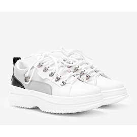 Zapatillas blancas sobre suela alta Tifel blanco 1