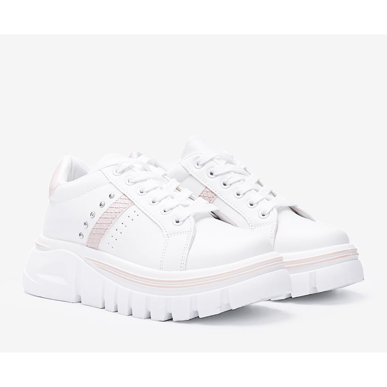Deportivas blancas con detalles beis en suela alta Alasana beige blanco 1 Deportivas blancas con detalles beis en suela alta Alasana beige blanco 1