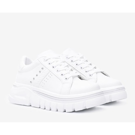 Zapatillas blancas sobre suela alta Alasana blanco 1