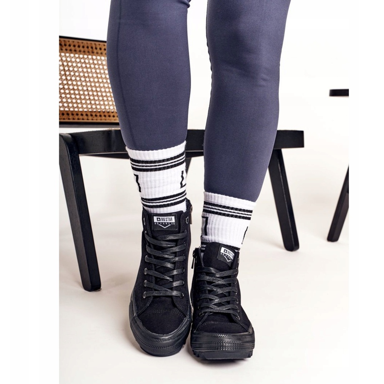 Zapatillas altas de mujer Big Star FF274244 Negro 2