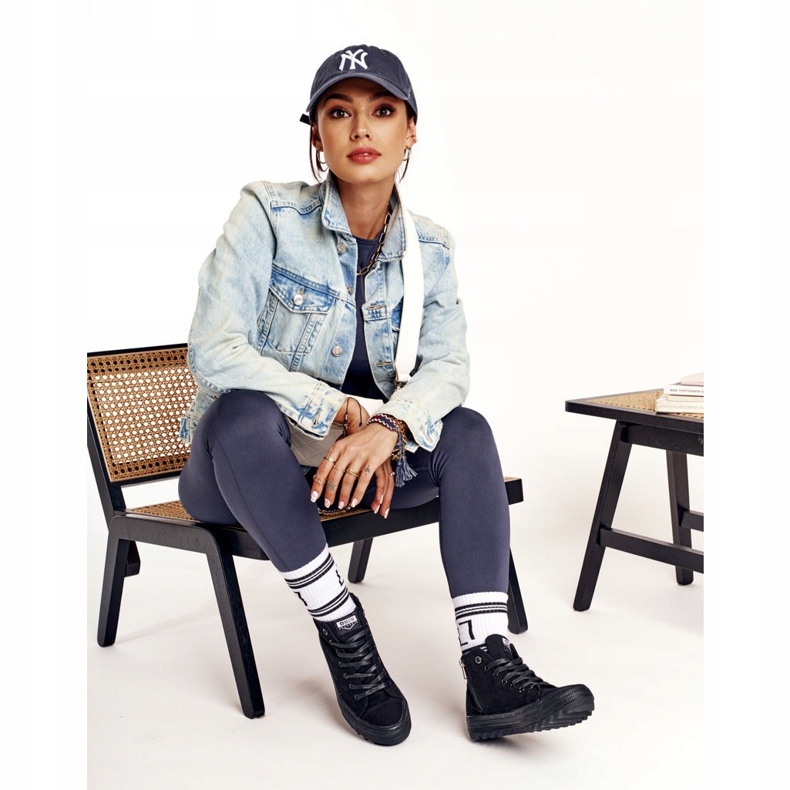 Zapatillas altas de mujer Big Star FF274244 Negro 5