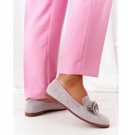 EVE Mocasines Gris Ante Con Flecos Alicante 21PB35-3530 3