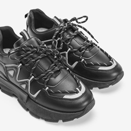 Zapatillas negras con inserciones Filua reflectantes negro 3