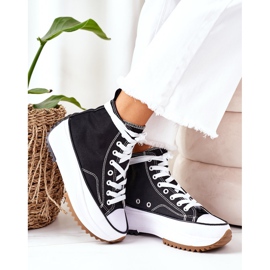 FJ1 Zapatillas altas en la plataforma Electric Love Black blanco negro 4
