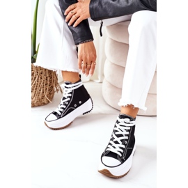 FJ1 Zapatillas altas en la plataforma Electric Love Black blanco negro 2