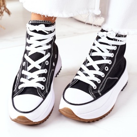 FJ1 Zapatillas altas en la plataforma Electric Love Black blanco negro 1