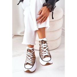 FJ1 Zapatillas registradas en la plataforma Electric Love Brown blanco marrón 3