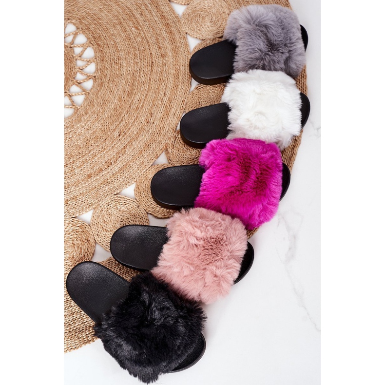 FJ1 Pantuflas De Goma Con Piel Suave Rosa 1