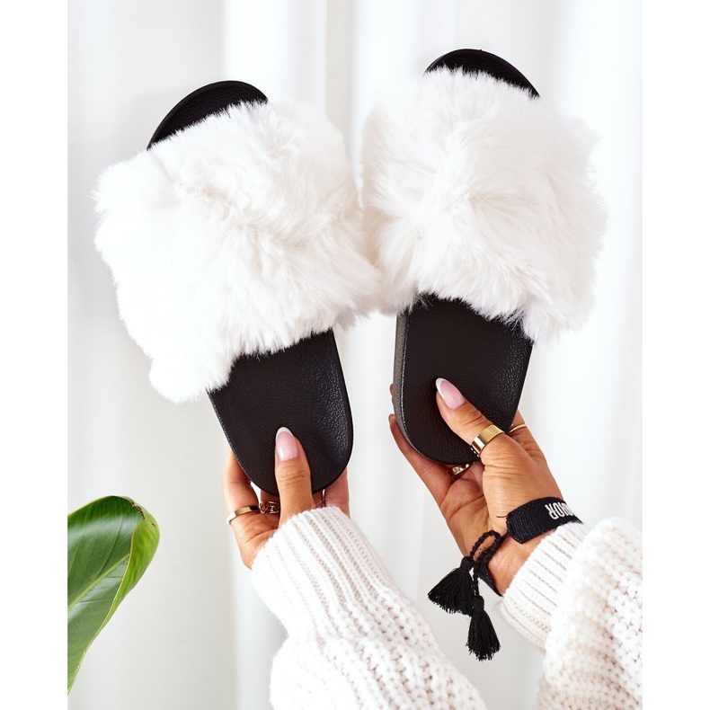 FJ1 Pantuflas De Goma Con Piel Suave Blanca blanco 1
