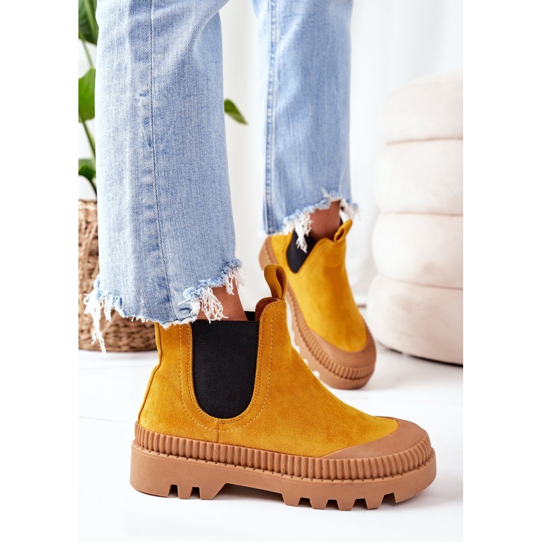 Mulanka Trabajadores de gamuza en la plataforma amarilla vienen conmigo amarillo 1