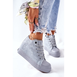 Zapatillas de cuero con cuña Big Star II274094 Azul 2