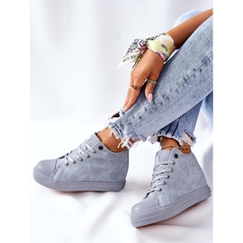 Zapatillas de cuero con cuña Big Star II274094 Azul 6