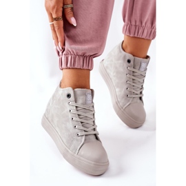 Zapatillas De Piel Con Cuña Big Star II274093 Gris 6