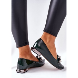 Bailarinas Mujer Laura Messi Cuero Verde 2157 1