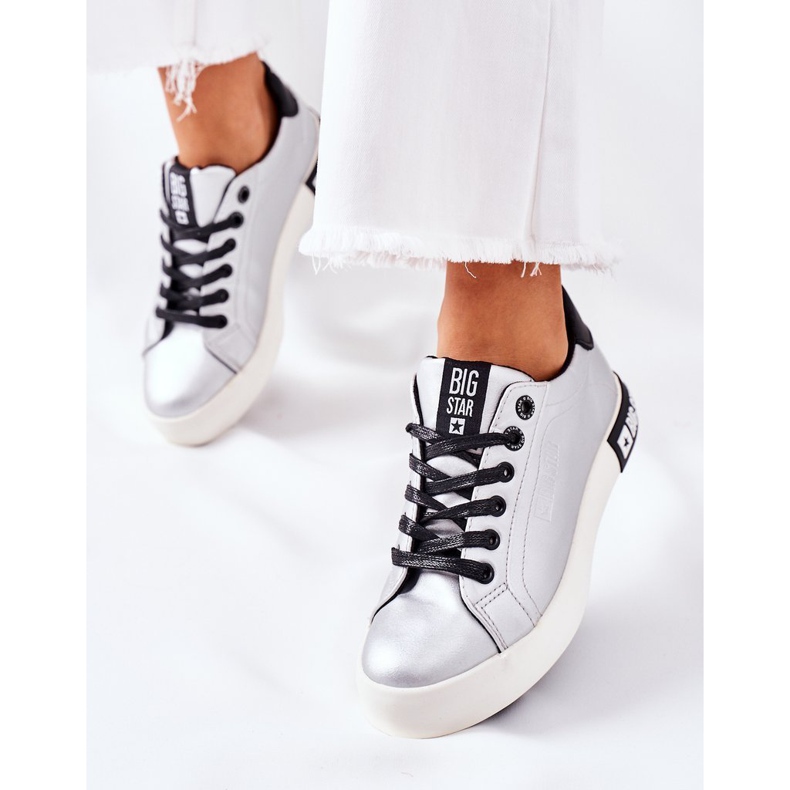 Zapatillas Mujer Piel Big Star II274034 Plata 2