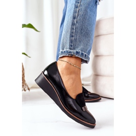 Zapatos Cuña Lacados POTOCKI 12032 Negro 5