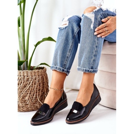 Zapatos Cuña Lacados POTOCKI 12032 Negro 3