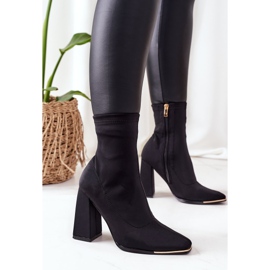 Botas sobre poste de tejido elástico negro efecto Wow 2