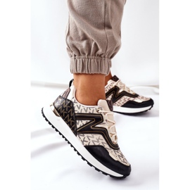 Zapatillas Logowane Sport Zapatillas Beige y Negro Siempre 3