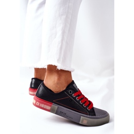 Zapatillas Mujer Piel Big Star II274134 Negro rojo 6