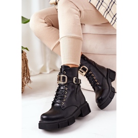 PS1 Trabajadores cálidos con una hebilla de oro Black Maybelle negro 2