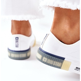 Zapatillas Mujer Piel Big Star II274132 Blanco azul marino 3
