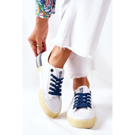Zapatillas Mujer Piel Big Star II274132 Blanco azul marino 4